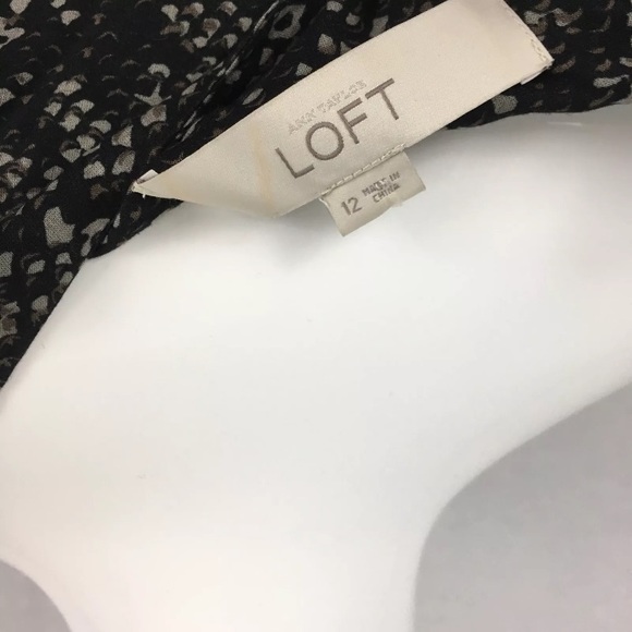 Ann Taylor LOFT career dress black snake print zip - Picture 7 of 8